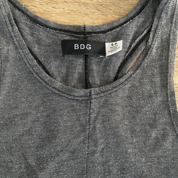 BDG dark grey razor back tank top - Picture 2 of 3